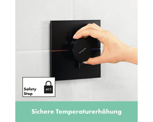 Hansgrohe Armatur mit Sicherheitssperre und Temperatureinstellung