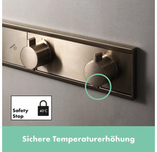 Aufputz Duscharmatur mit Sicherheitssperre bei 40 Grad Celsius