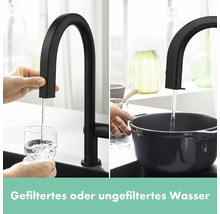 Küchenarmatur mit hohem Auslauf und Wasserhahn für gefiltertes oder ungefiltertes Wasser