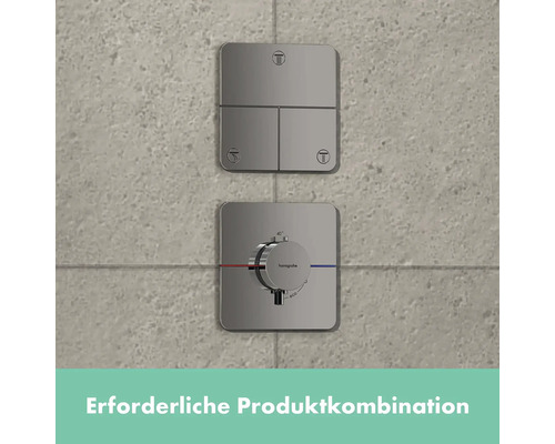 Hansgrohe ShowerSelect Fertigset mit zwei Ventilen und Thermostatarmatur zur Wandmontage