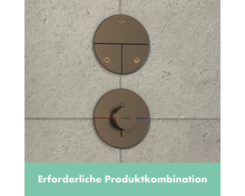 Aufputzmontage mit Kopfbrause, Handbrause und Wanneneinlauf von Hansgrohe