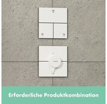 Aufputzthermostat mit Absperr- und Umstellventil von Hansgrohe an der Wand