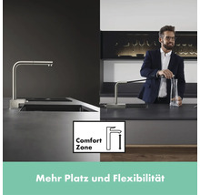 Küchenarmatur mit erhöhtem Auslauf für mehr Flexibilität und Komfort