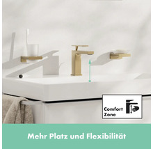 Waschbeckenarmatur mit ComfortZone für mehr Platz und Flexibilität im Badezimmer.
