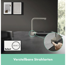 Küchenarmatur mit verstellbaren Strahlarten und Select-Funktion