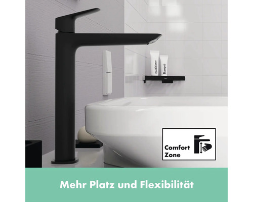 Waschtischarmatur in einem Badezimmer mit Comfort Zone Funktion für mehr Flexibilität