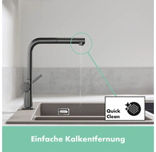 Küchenarmatur mit Quick Clean Funktion zur einfachen Kalkentfernung