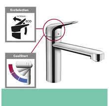 Armatur mit EcoSelection und CoolStart Funktion.