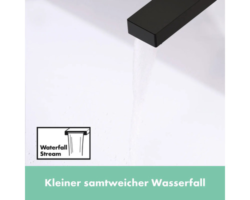 Wasserhahn mit Wasserfallstrahl