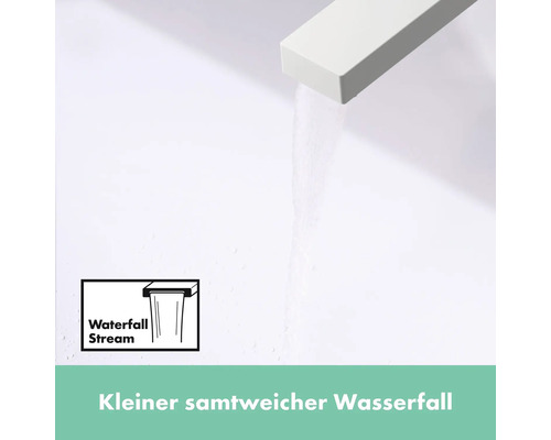 Wasserhahn mit Wasserfallstrahl