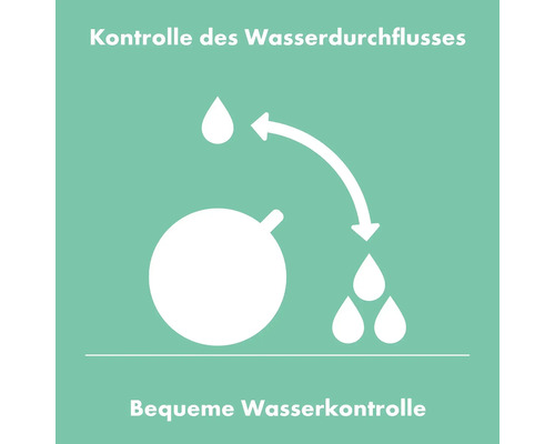 Symbol für die Kontrolle des Wasserdurchflusses