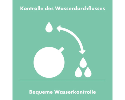 Wasserdurchflusskontrollsymbol für einfache Wasserkontrolle