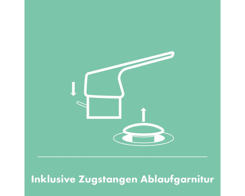 Inklusive Zugstangen Ablaufgarnitur Illustration