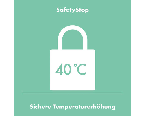 Sichere Temperaturerhöhung bis 40 Grad