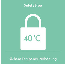 Sicherheitshinweis: Temperaturbeständigkeit bis 40 Grad