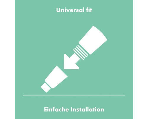Symbol für universelle Passform und einfache Installation