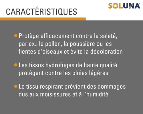 Housse de protection pour parasol déporté h 2,6 m gris