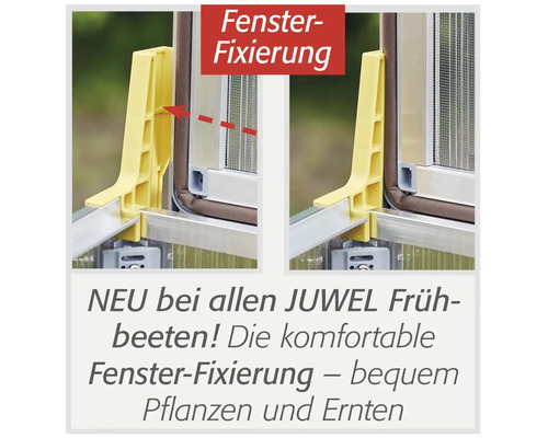 Juwel Frühbeet Fensterfixierung zur Fensterarretierung