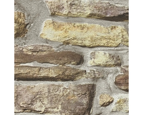 Gros plan d''un papier peint avec un motif de mur de pierre