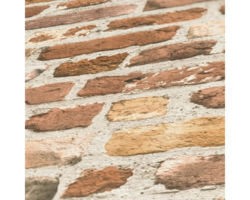Gros plan d''un papier peint à motif de briques