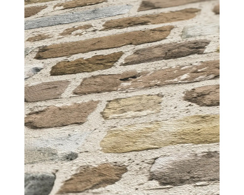 Nahaufnahme einer Tapete mit Steinmuster