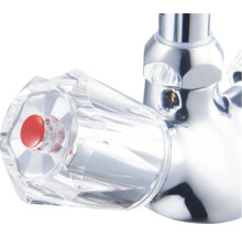Robinet avec poignée en plastique transparent