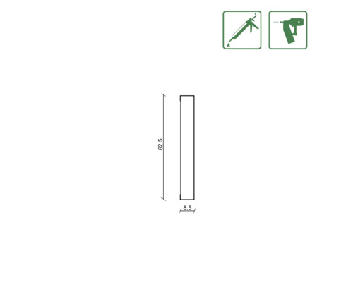 Dimensions du produit : 62,5 x 8,5 centimètres