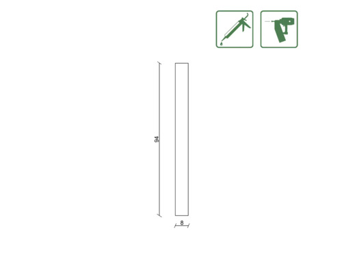Dimensions : 94 x 8 millimètres