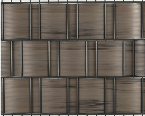 Élément de clôture avec aspect bois et cadre métallique