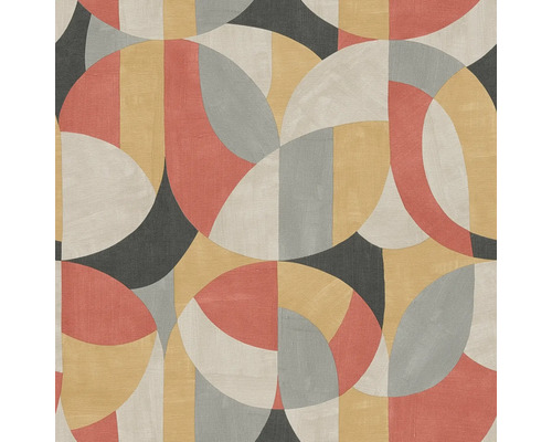 Geometrisches Muster mit Halbkreisen und Rechtecken Tapete