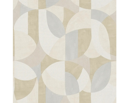 Papier peint avec motif géométrique de cercles et de rectangles