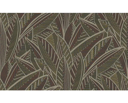 Papier peint à motif de feuilles