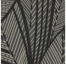 Vliestapete 39933-4 French Affair Palmenblätter schwarz glänzend