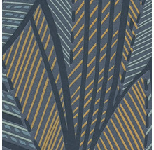 Vliestapete 39933-5 French Affair Palmenblätter blau glänzend