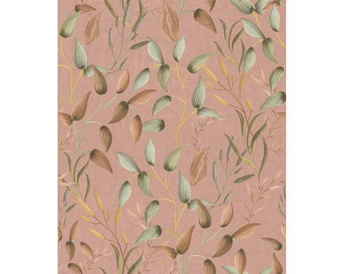 Tapete mit floralem Muster aus Blättern und Zweigen