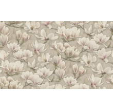 Papier peint avec motif de fleurs de magnolia