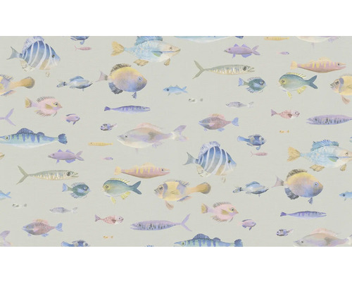 Tapete mit verschiedenen Fischmotiven
