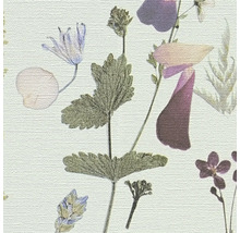 Papier peint avec fleurs et feuilles