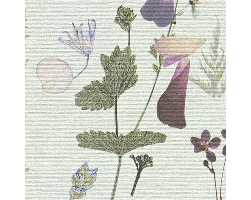 Tapete mit Blüten und Blättern