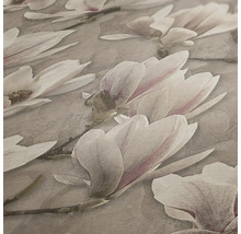 Papier peint avec motif de fleurs de magnolia