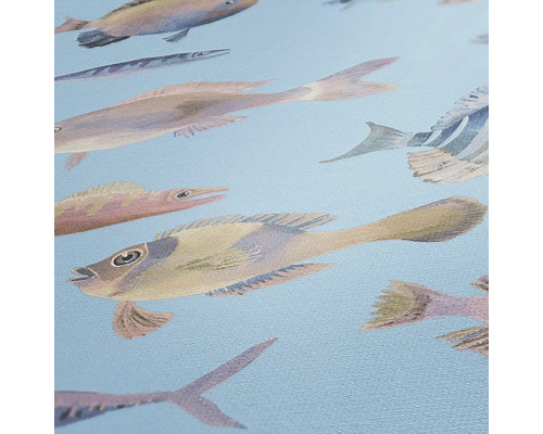 Nahaufnahme einer Tapete mit Fischmuster