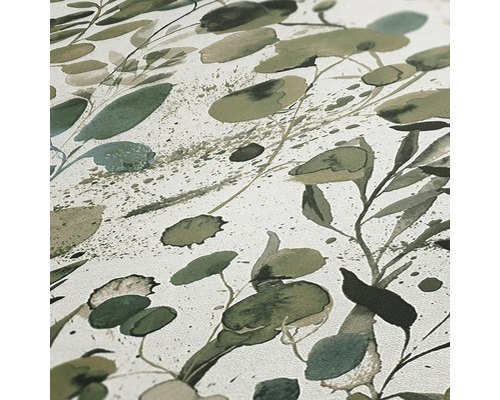 Nahaufnahme einer Tapete mit botanischem Muster