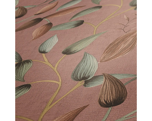 Nahaufnahme einer Tapete mit Blattmuster