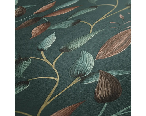 Papier peint avec motif de feuilles pour la décoration murale