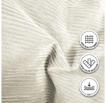 Gros plan d''un tissu côtelé avec les indications suivantes : tissu de haute qualité, grand choix de couleurs et souple