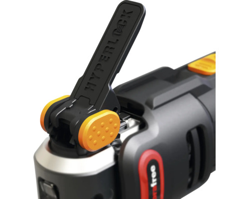 Vue détaillée d''une machine-outil multifonction oscillante avec système Hyperlock