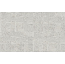 Papier peint intissé 39671-3 Stories of Life 3D aspect dalles gris argent