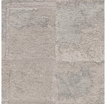 Papier peint intissé 39671-2 Stories of Life 3D aspect dalles beige argent
