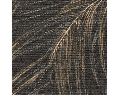 Nahaufnahme einer dunklen Strukturtapete mit Pflanzenmuster