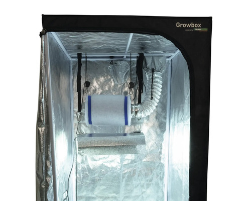 Growbox mit Beleuchtung und Filteranlage für den Innenbereich